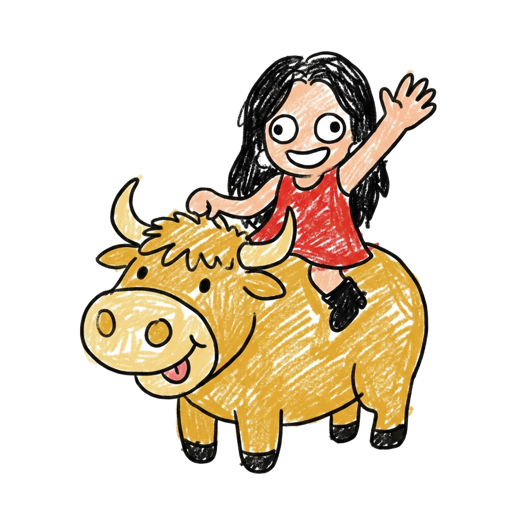 Yi He riding a golden BNB bull